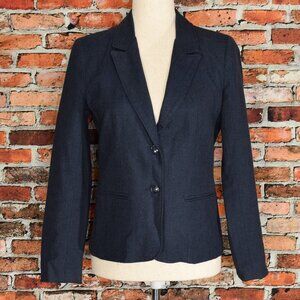Vintage 80s Dark Bluish-Grey YORK FAIR for SEIFERTS Pure Wool Blazer - 6